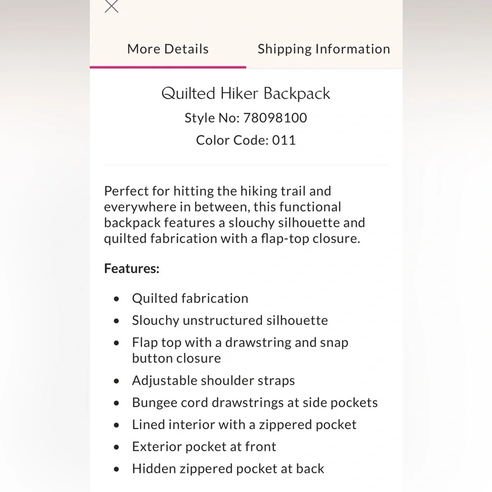 Free People Quilted Hiker Backpack